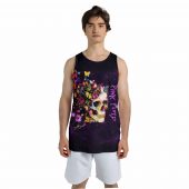 There Is Someone In My Head Skull Flower Pink Floyd Mockup Men Tank 3d - OtherBrick