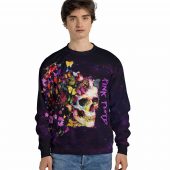 There Is Someone In My Head Skull Flower Pink Floyd Sweater Front - OtherBrick