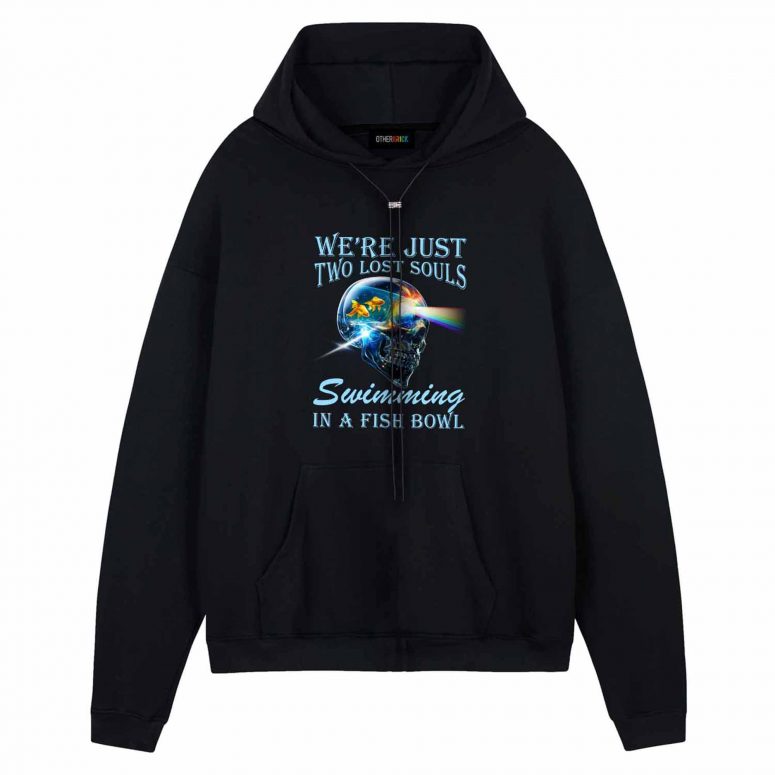 We're Just Two Lost Soul Swimming Fish Bowl Skull DSOTM Pink Floyd Shirt