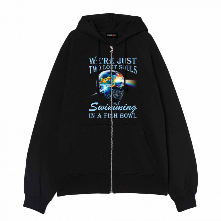 We're Just Two Lost Soul Swimming Fish Bowl Skull DSOTM Pink Floyd Shirt
