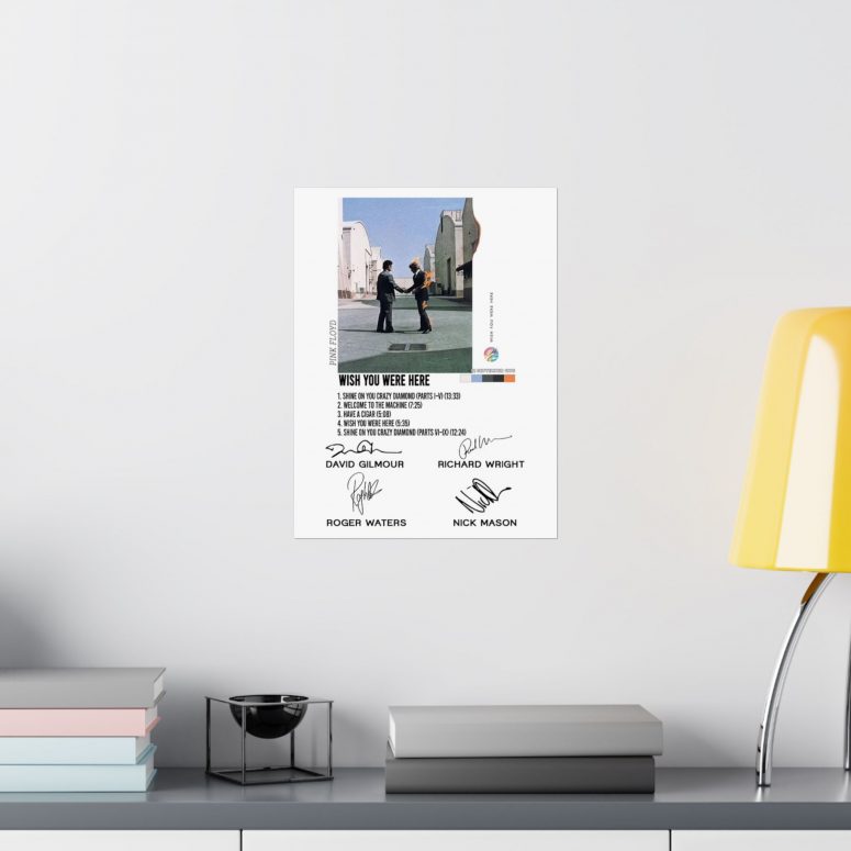 Wish You Were Here Album Cover Signatures Poster
