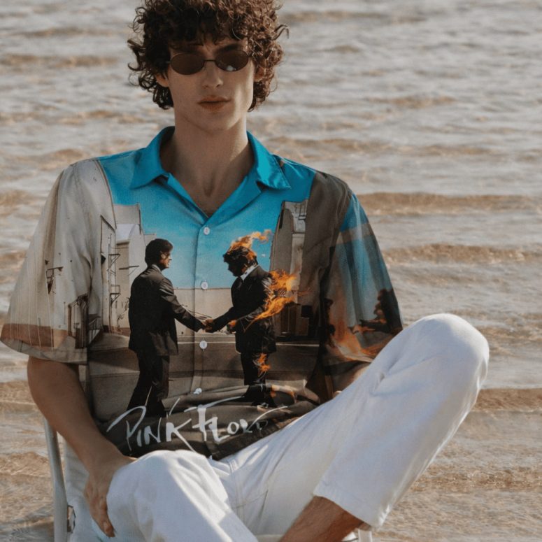 Wish You Were Here Burning Fire Pink Floyd Hawaiian Shirt