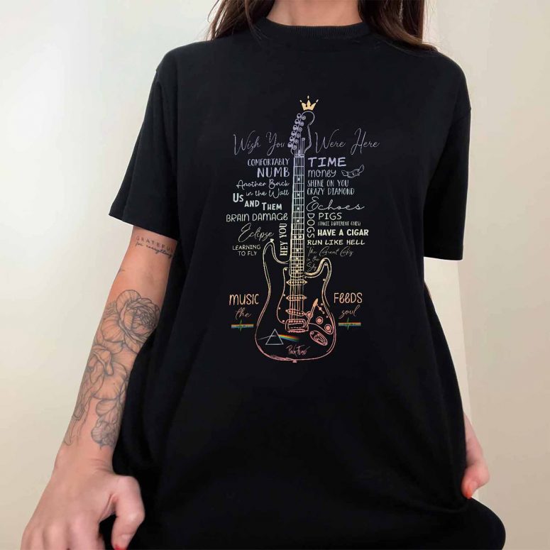 Pink Floyd Guitar Music Feeds The Souls Album Shirt Pink Floyd Guitar Music Feeds The Souls Album Shirt