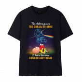 The Child Is Grown The Dream Is Gone Peanuts Snoopy Pink Floyd Front Tshirt Black - OtherBrick