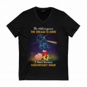 The Child Is Grown The Dream Is Gone Peanuts Snoopy Pink Floyd Front Vneck Black - OtherBrick