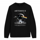 Artemis Ii Dark Side Of The Moon Space Mission Front Longsleeve Black - OtherBrick