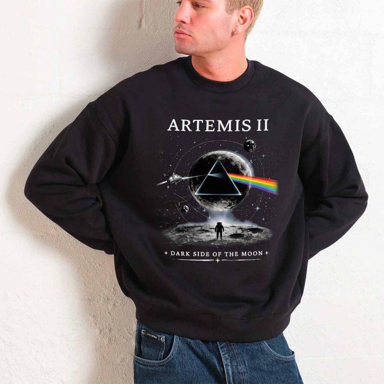 Pink Floyd Shirt - Artemis II Dark Side of the Moon Space Mission
