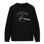 Artemis Ii Dark Side Of The Moon Trendy Front Longsleeve Black - OtherBrick