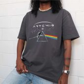Artemis Ii Dark Side Of The Moon Trendy Front Shirt Man Grey - OtherBrick
