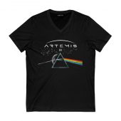 Artemis Ii Dark Side Of The Moon Trendy Front Vneck Black - OtherBrick