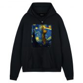 Pink Floyd Shirt - Cat Starry Night Touching Moon Van Gogh DSOTM