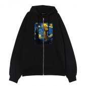 Pink Floyd Shirt - Cat Starry Night Touching Moon Van Gogh DSOTM