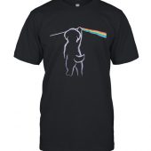 Cute Puppy Little Dog Dark Side Of The Moon Pink Floyd Shirt Tee Man - OtherBrick