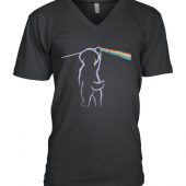 Cute Puppy Little Dog Dark Side Of The Moon Pink Floyd Shirt Vneck - OtherBrick