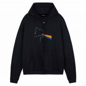 Dark Side Of The Meoooow Funny Pink Floyd Front Hoodie Black - OtherBrick