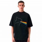 Dark Side Of The Meoooow Funny Pink Floyd Front Shirt Man Black 1 - OtherBrick