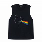 Dark Side Of The Meoooow Funny Pink Floyd Front Tank Black - OtherBrick