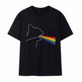 Dark Side Of The Meoooow Funny Pink Floyd Front Tshirt Black - OtherBrick