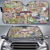 Floydworld Amusement Parks Pink Floyd Album Collage Auto Sun Shade Asd C - OtherBrick