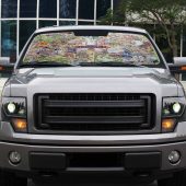 Floydworld Amusement Parks Pink Floyd Album Collage Auto Sun Shade Asd F - OtherBrick