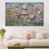 Floydworld Amusement Parks Pink Floyd Album Collage Canvas 1pieceb - OtherBrick