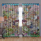 Floydworld Amusement Parks Pink Floyd Album Collage Tapestry Window Curtain Wca - OtherBrick