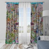 Floydworld Amusement Parks Pink Floyd Album Collage Tapestry Window Curtain Wcb - OtherBrick