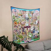 Floydworld Amusement Parks Pink Floyd Album Collage Tapestry Tpt Lb - OtherBrick