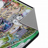 Floydworld Amusement Parks Pink Floyd Album Collage Rug B - OtherBrick