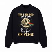 I Am Old But Pink Floyd On Stage Dark Side Of The Moon Front Sweatshirt Black - OtherBrick