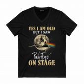 I Am Old But Pink Floyd On Stage Dark Side Of The Moon Front Vneck Black - OtherBrick