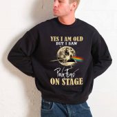 I Am Old But Pink Floyd On Stage Dark Side Of The Moon Frontsweater Man Black - OtherBrick