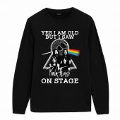I Am Old But Pink Floyd On Stage Pulse Eye Front Longsleeve Black - OtherBrick