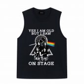 I Am Old But Pink Floyd On Stage Pulse Eye Front Tank Black - OtherBrick