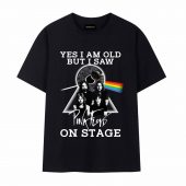 I Am Old But Pink Floyd On Stage Pulse Eye Front Tshirt Black - OtherBrick