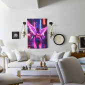 Neon Angel Pink Floyd In Cyberpunk City Tapestry - OtherBrick