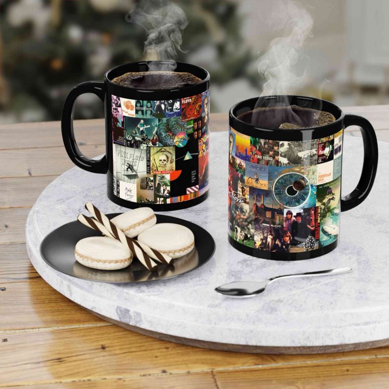 Pink Floyd Album Collage Coffee Black Mug