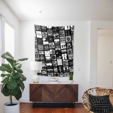 Pink Floyd Artwork Poster Collage Black White Tapestry Pink Floyd Artwork Poster Collage Black White Tapestry