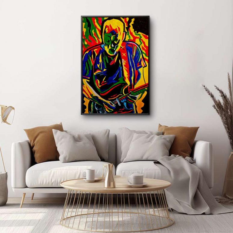 Pink Floyd Canvas - David Gilmour Legend Abstract Art