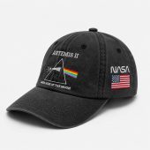 Pink Floyd Dad Cap Embroidered Hat Artemis Ii Dark Side Of The Moon Lrf - OtherBrick