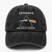 Pink Floyd Dad Cap Embroidered Hat – Artemis Ii Dark Side Of The Moon - OtherBrick