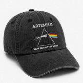 Pink Floyd Dad Cap Embroidered Hat – Artemis Ii Dark Side Of The Moon 3 - OtherBrick