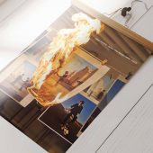 Pink Floyd Poster - Wish You Were Here Burning Fire SACD Pink Floyd Poster - Wish You Were Here Burning Fire SACD