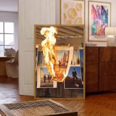 Pink Floyd Poster - Wish You Were Here Burning Fire SACD Pink Floyd Poster - Wish You Were Here Burning Fire SACD