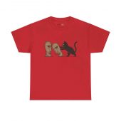 Pink Floyd Shirt Cat Pushing Division Bell Over Funny Red - OtherBrick