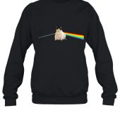 Pink Floyd Shirt Chonky Chubby Cat The Dark Side Of The Meow Long - OtherBrick