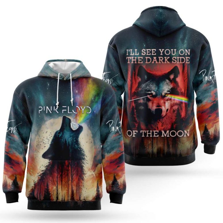 Pink Floyd Shirt - The Dark Side Of The Moon x Wolf Lord Of The Night Pink Floyd Shirt - The Dark Side Of The Moon x Wolf Lord Of The Night