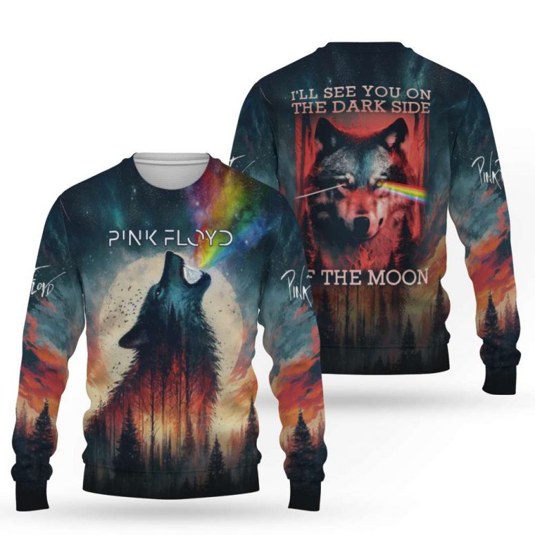 Pink Floyd Shirt - The Dark Side Of The Moon x Wolf Lord Of The Night Pink Floyd Shirt - The Dark Side Of The Moon x Wolf Lord Of The Night