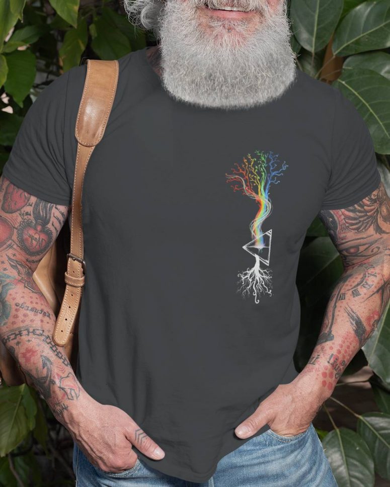 Pink Floyd Shirt - Wire Tree Prism Roots Dark Side Of The Moon Pink Floyd Shirt - Wire Tree Prism Roots Dark Side Of The Moon