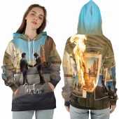 Pink Floyd Shirt Wish You Were Here Burning Fire Ziphoodie - OtherBrick